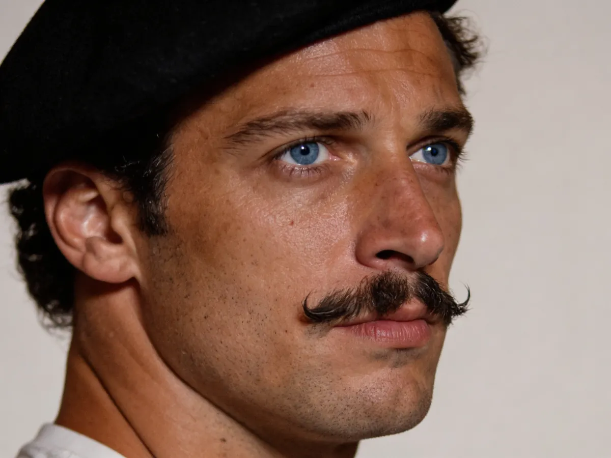 Lucien, béret et moustache, la figure de la maison